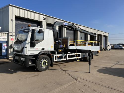 18T Street Lighting Vehicle Drop side with Crane