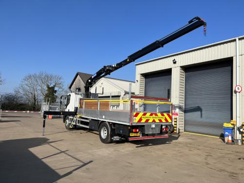 18T Street Lighting Vehicle Drop side with Crane
