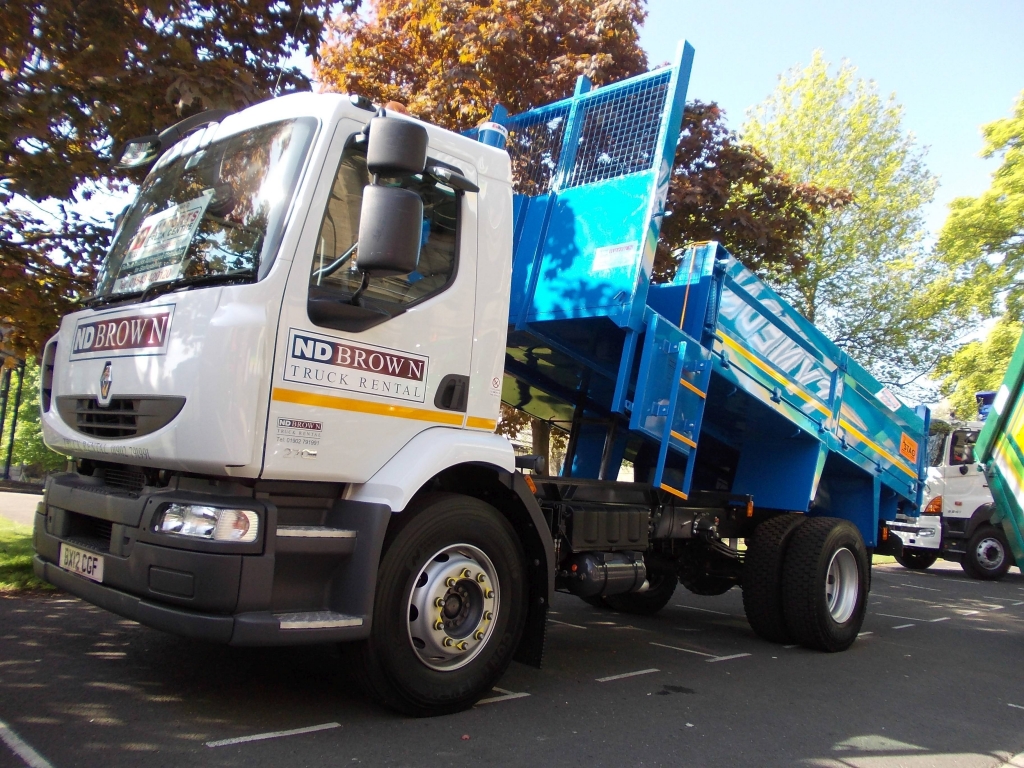 Tipper vehicle on display at tip-ex-2012